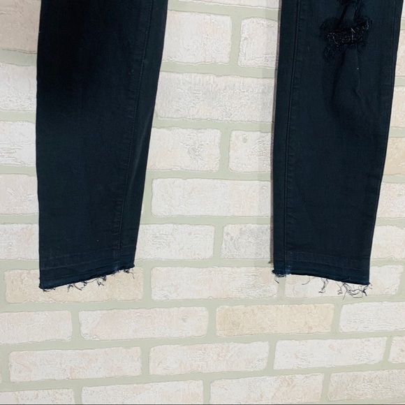 J Brand Demented Black Raw Hem Skinny Jeans - Picture 6 of 13